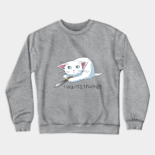 Sweet lil Kitty Crewneck Sweatshirt by JeranaDesigns